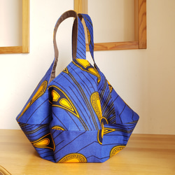 アフリカ布で作ったサークルバッグ エコバッグ・サブバッグ