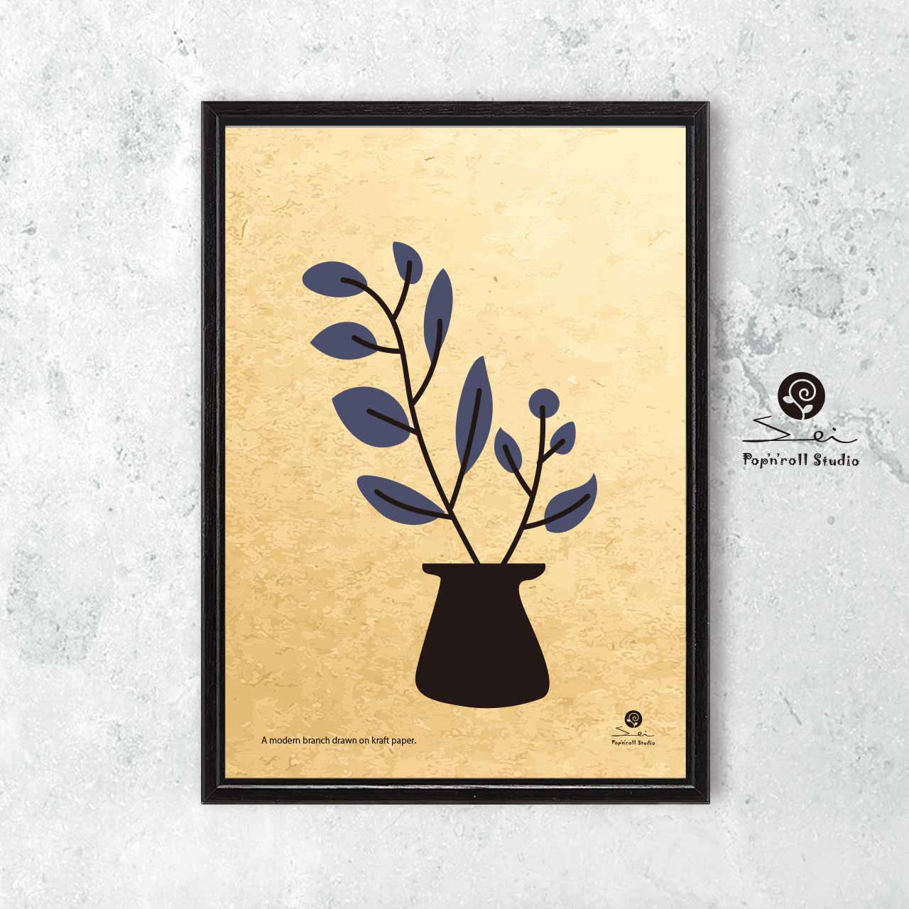 北欧　ポスター　　アート　seiで検索　結婚祝い　新築祝い　誕生日　おしゃれ　シンプル　植物 　ｃ-347
