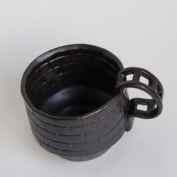 ブロックマグカップ　ブラック （受注生産） 3枚目の画像