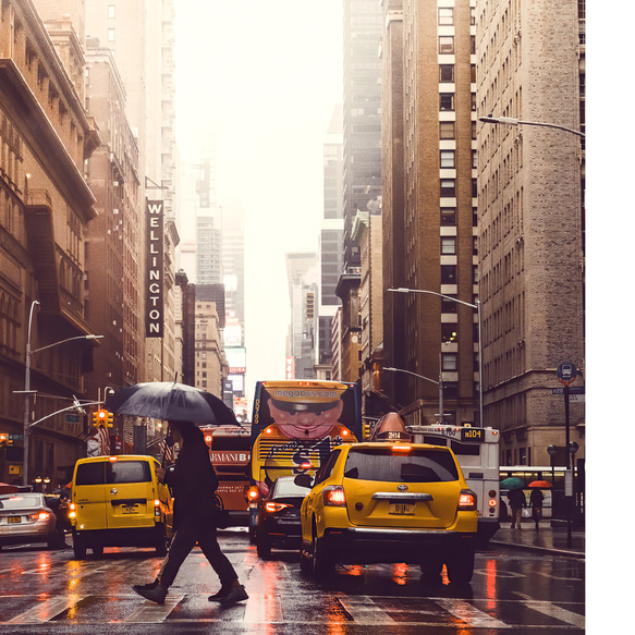 モダン New York City 雨 / インテリアポスター 海外アート / 2947 5枚目の画像