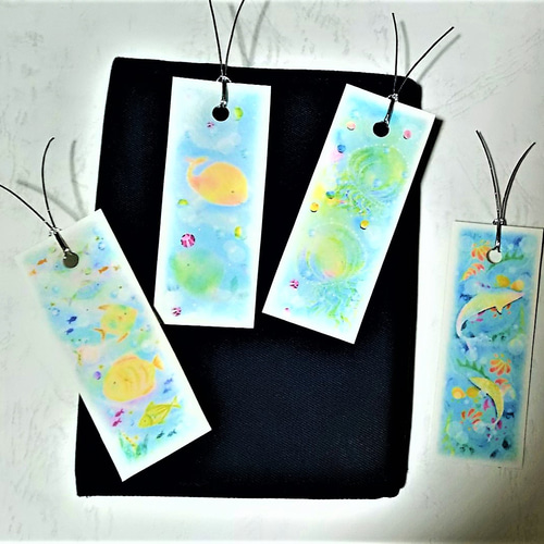 パステルアート クラゲ&しずく