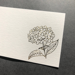 紫陽花の箔押しカード 7枚目の画像