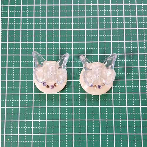 ボタンカボション☆蝶々 2個 d-24 ボタン/カボション/ちょうちょ 