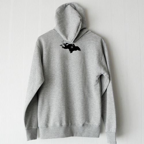 希少 ハッピーツリーフレンズ 耳つき パーカー 総柄 Mサイズ グレー 期間限定10％ｵﾌｸｰﾎﾟﾝ! サーカス マレー熊 プルパーカー 杢グレー