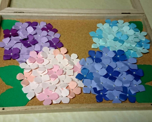 フォロワー様限定1200円世界に1つだけ紫陽花ハンドメイドメッセージカード父の日 フォロワー様限定1200円世界に1つだけ紫陽花ハンドメイド