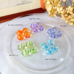 【40個】【14mm】カラー　 鈴丸　ビーズ　 クリア　ドロップ　アクセサリパーツ ハンドメイド　DIY  AB007 1枚目の画像