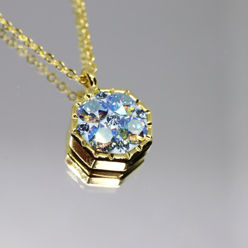 縁起が良い八角形ネックレス・ゴールド・グルーデコ（ライトアゾ