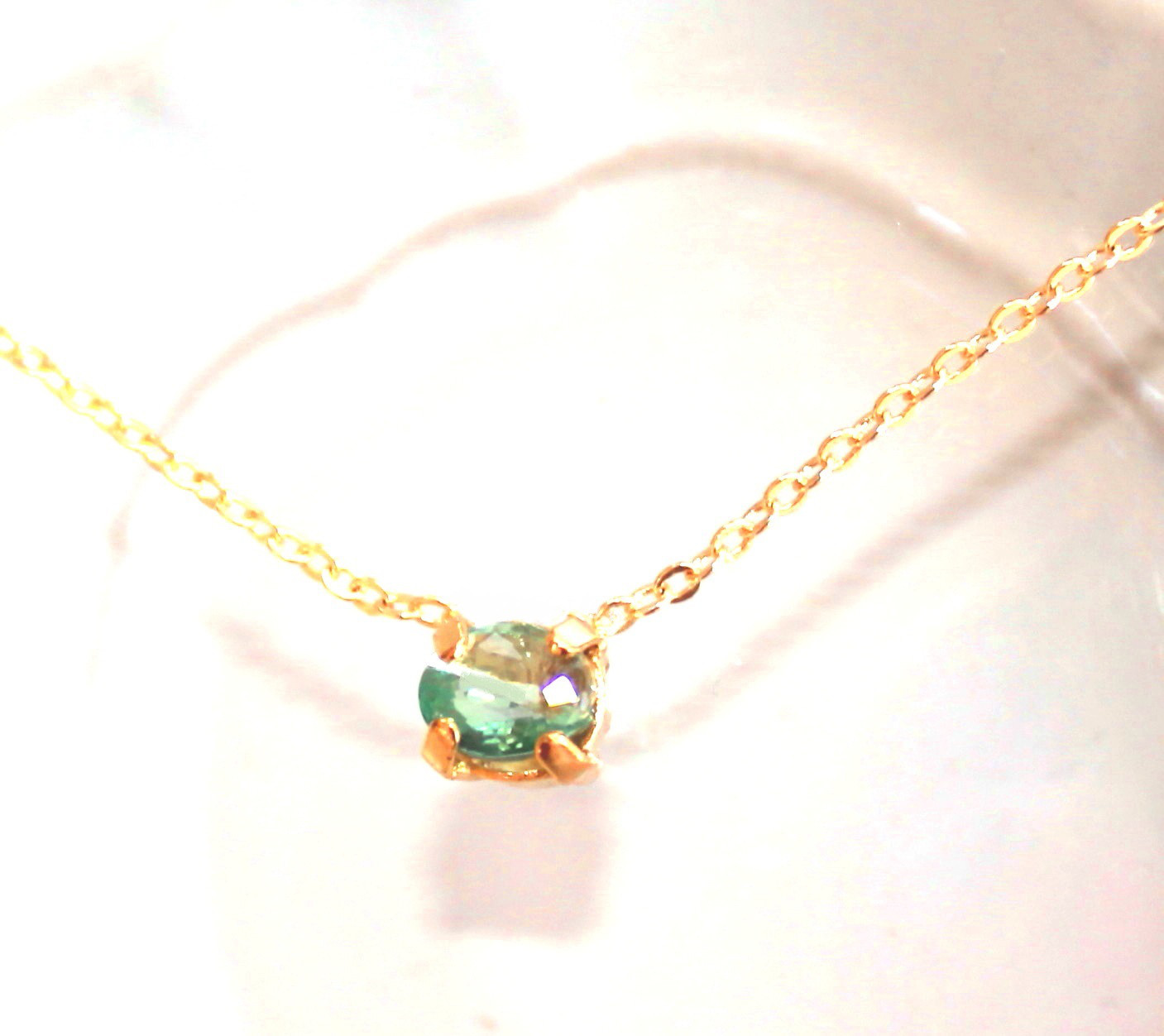 - aqua - k18 Paraiba Tourmaline Necklace