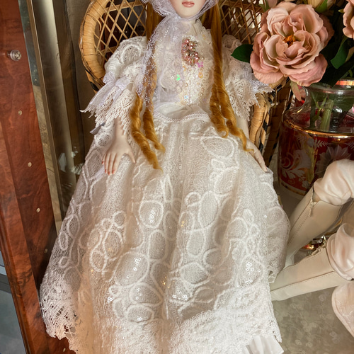 ハンドメイドビスクドール人形 青いドレス ハンドメイドビスクドール人形 青いドレス ハンドメイドビスク