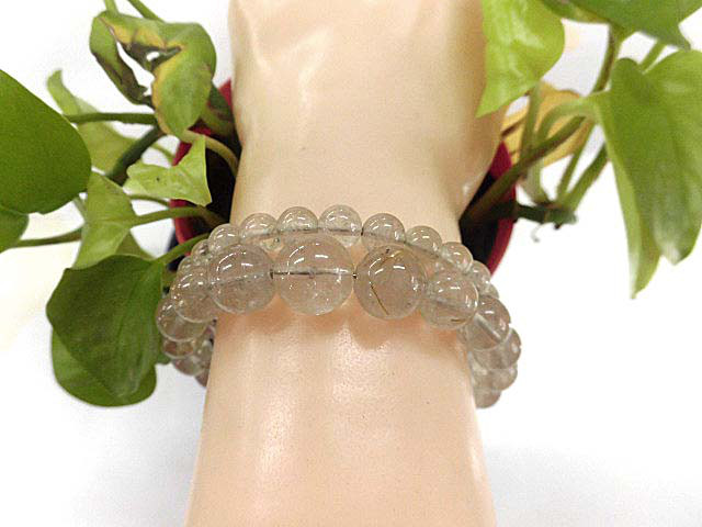 天然石 金針ルチルクォーツ形状記憶ブレスレット・アンクレット 　　211221729