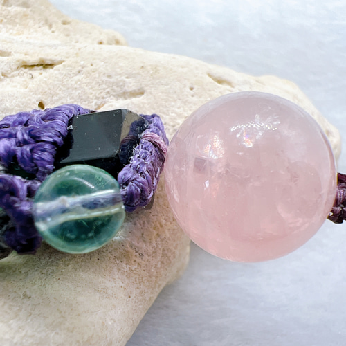 クリスタルワンド ローズクォーツ＋フローライト