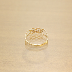 14kgf＊あわじ結び＊リング【金】Awaji knot gold ring 4枚目の画像