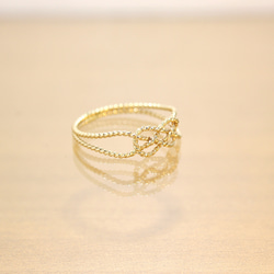 14kgf＊あわじ結び＊リング【金】Awaji knot gold ring 2枚目の画像