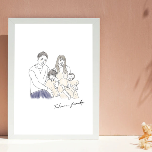【AYさま専用】家族の似顔絵 A3サイズ シリーズ累計600件以上販売❤︎familyポスター/似顔絵イラスト
