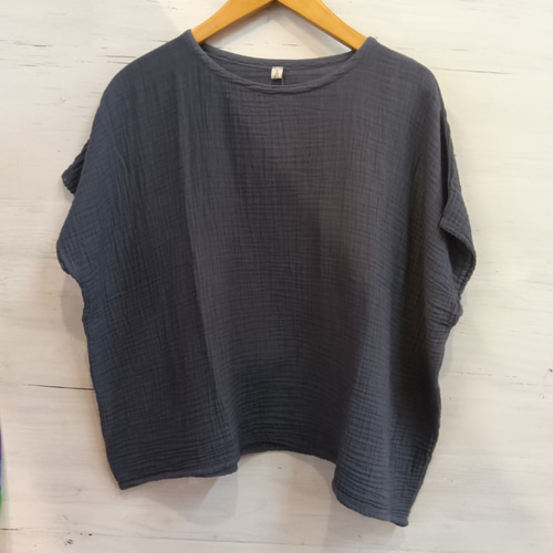 ダブルガーゼ トップス レディース ガーゼ ドルマントップス ブラウス