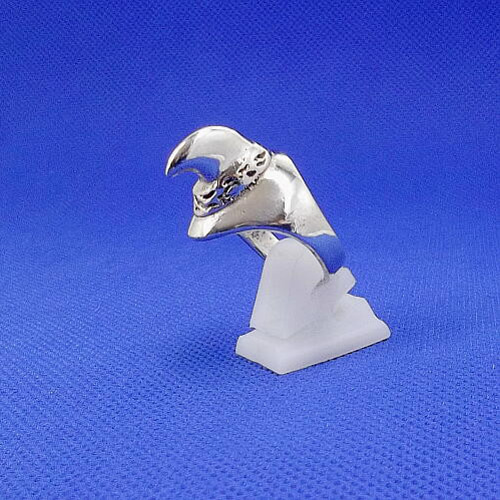 送料無料！サイの角！シルバー925製ナックルリング（指輪）！ 指輪