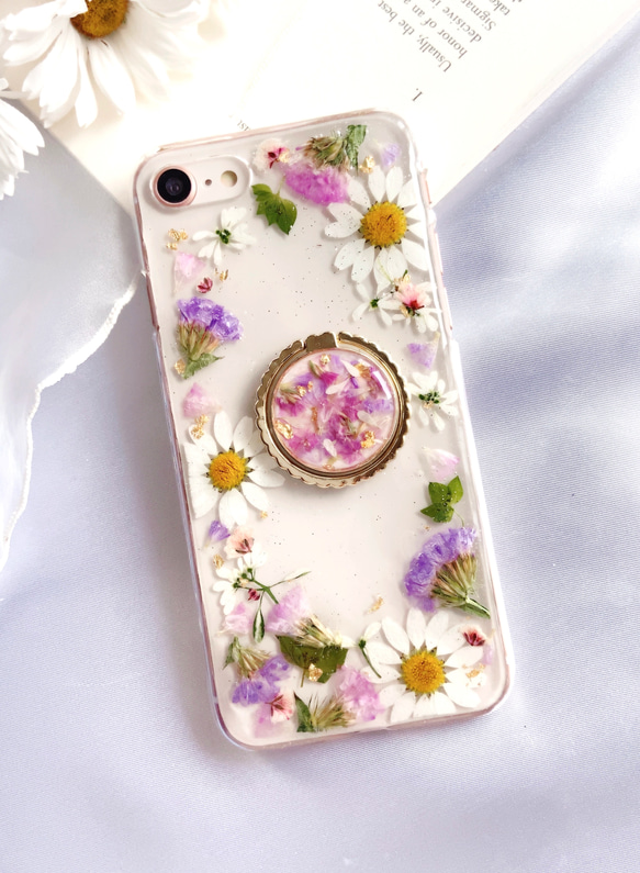 ❁.。.:*:.。.✽.。.全機種対応♡押し花ケース.❁.。.:*:.。.✽