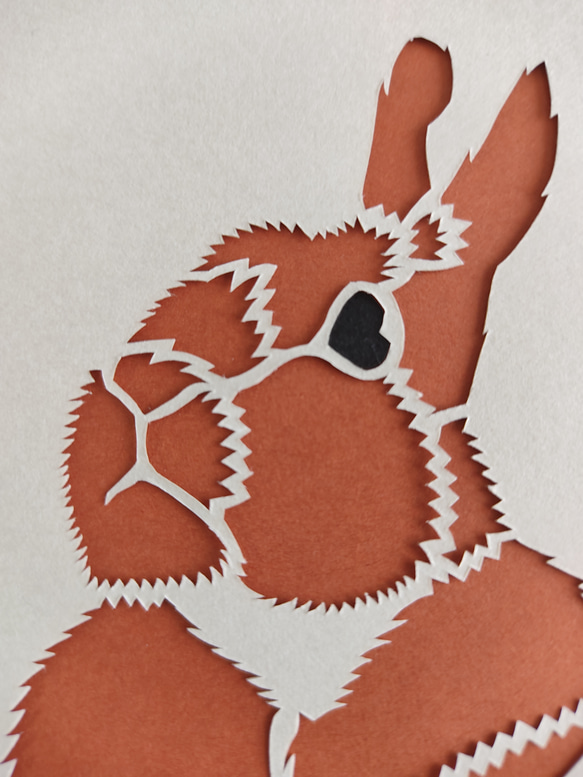 『ウサギ』［切り絵］ 2枚目の画像