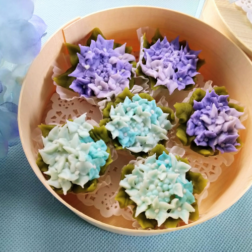 【あさ】モールフラワー　紫陽花3セット あさ様専用】モールフラワー 紫陽花3セット （デコパーツ【101