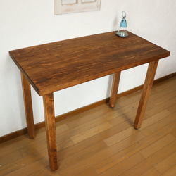 　国産ひのき90cm奥行き天板厚32木製テーブルカフェダイニングテーブル　カウンターテーブル　 5枚目の画像