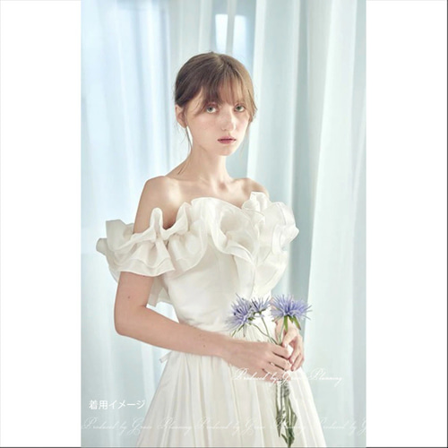 ウェディングドレス オフショルダー 結婚式 前撮り タフタ生地 ウェディングドレス オフショルダー 結婚式 前撮り タフタ生地