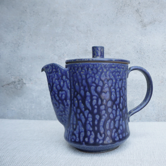 滴滴咖啡陶壺-藍色伊羅保 咖啡壺 陶壺 文創 生活陶 濾滴咖啡壺 第8張的照片