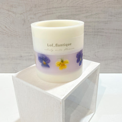 Botanical flower candle(ビオラ) LEDティーライトキャンドル付き 送料無料 2枚目の画像