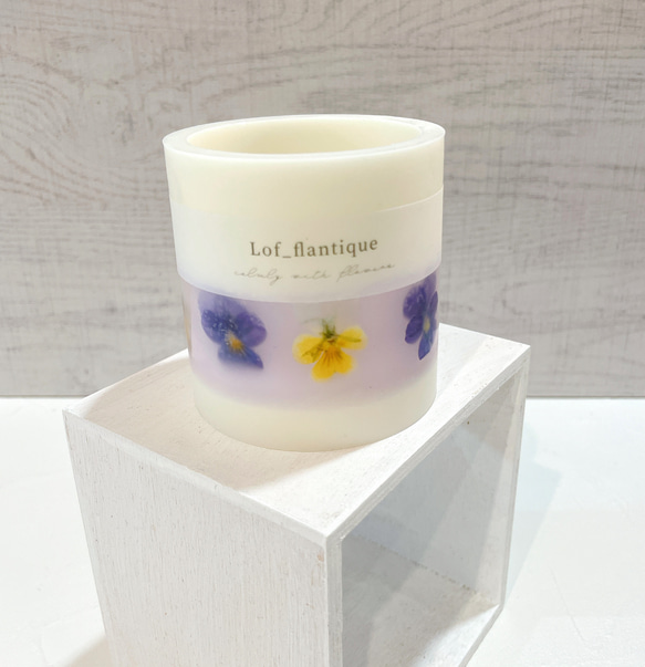 Botanical flower candle(ビオラ) LEDティーライトキャンドル付き 送料無料 2枚目の画像