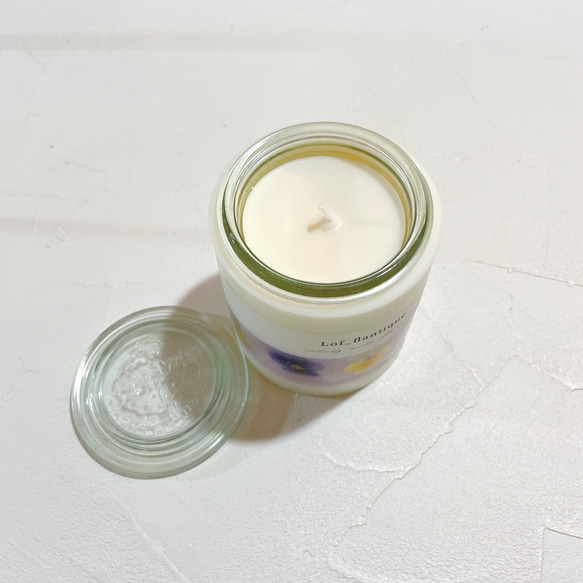 Botanical flower candle(ビオラ) LEDティーライトキャンドル付き 送料無料 4枚目の画像