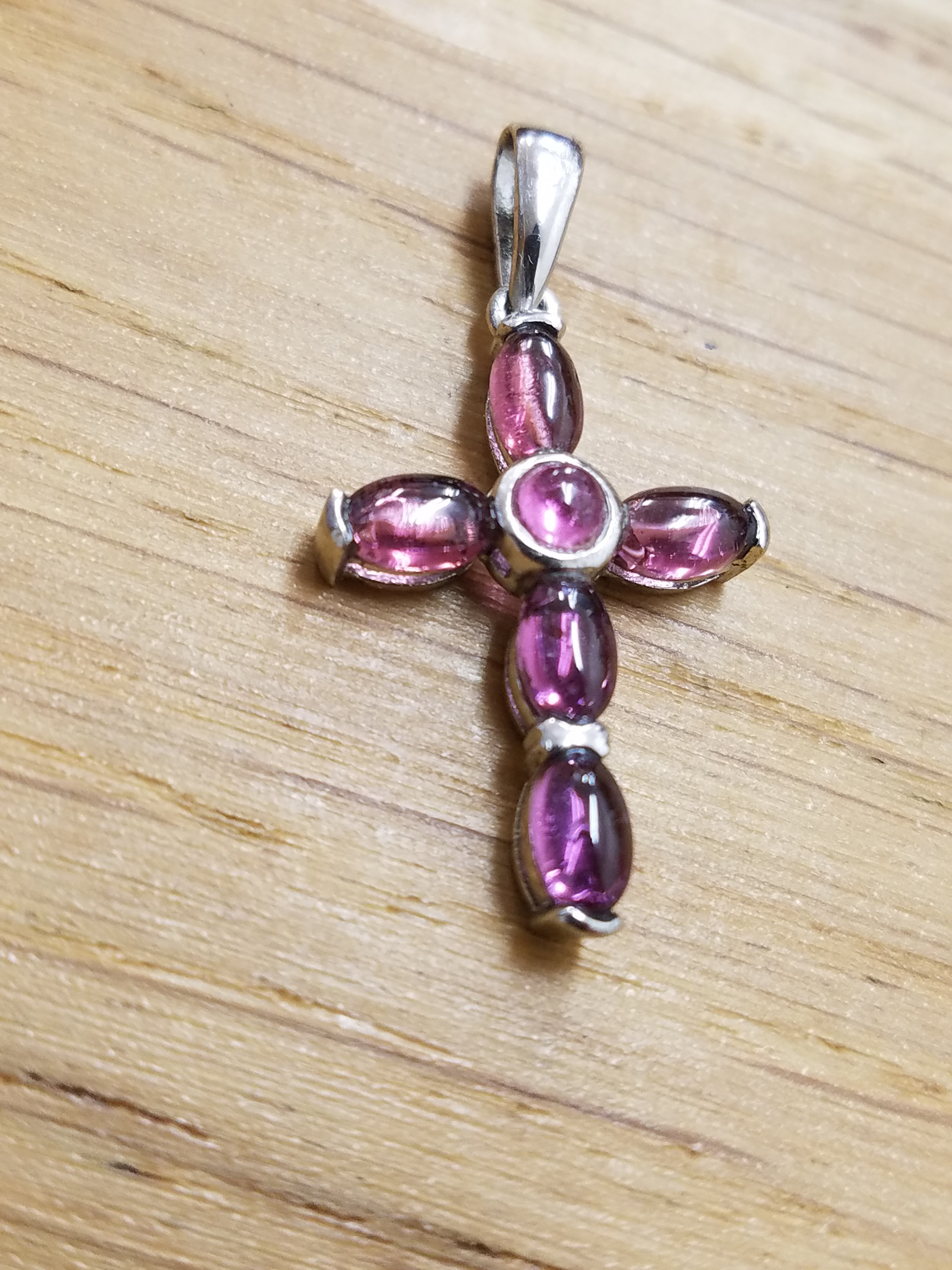 【送料無料】ピンクトルマリン クロス型　ペンダントヘッド
