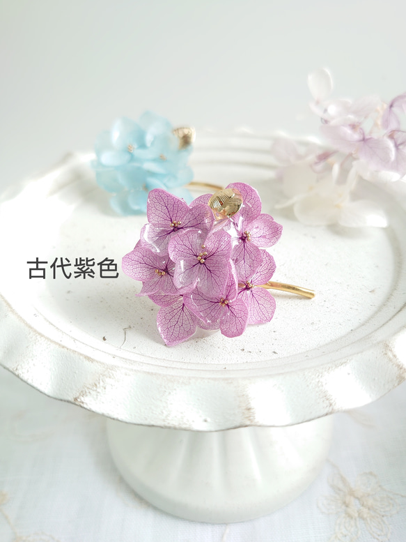 Ichika Hydrangea Annabelle繡球藍/古紫【Pony Hook】 第5張的照片