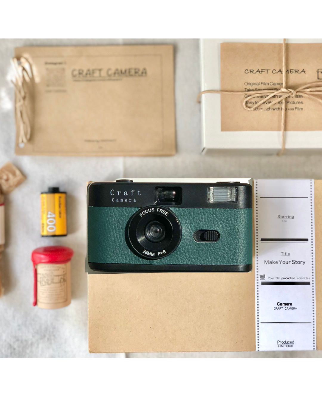 【ダークグリーン】クラフトカメラセット・フィルムカメラ