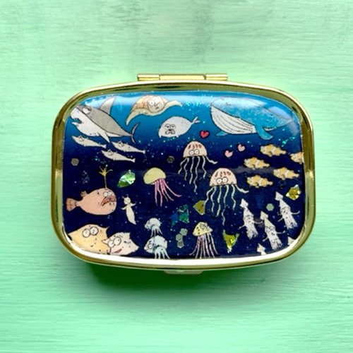 ⭐︎ハンドメイド【053】 小物入れ ピルケース 海イメージ 様 ⭐︎ハンドメイド【053】 小物入れ ピルケース 海イメージ 様