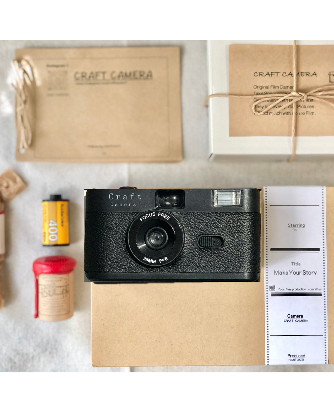 【ブラック】フィルムカメラセット・クラフトカメラ