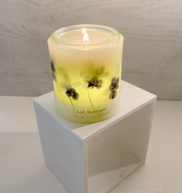 Botanical flower candle(ビオラ) LEDティーライトキャンドル付き 送料無料 6枚目の画像