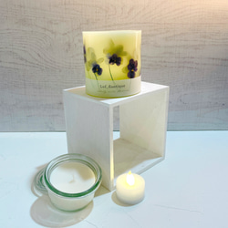 Botanical flower candle(ビオラ) LEDティーライトキャンドル付き 送料無料 3枚目の画像