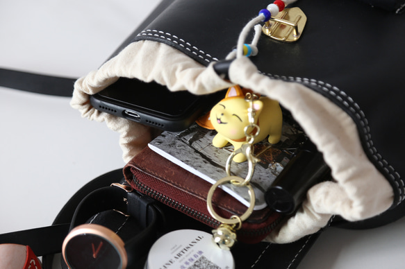 [Kansenha] 真皮手工迷你女士背包 第18張的照片