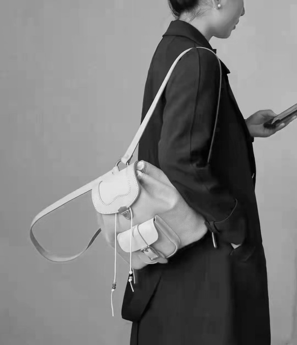 [Kansenha] 真皮手工迷你女士背包 第16張的照片