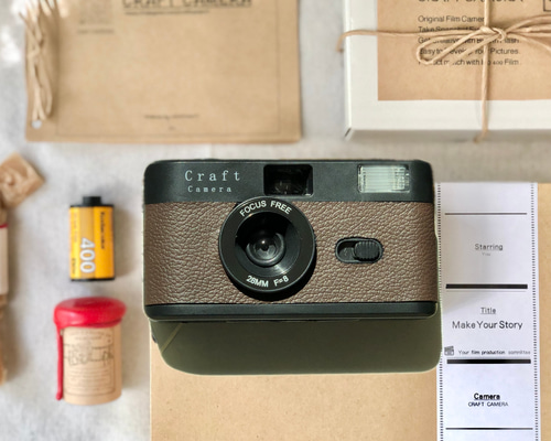 ダークブラウン】フィルムカメラセット・クラフトカメラ その他アート