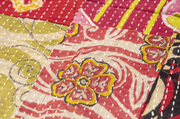 クリスマスギフト交換ギフトバレンタインデーギフトバースデーギフト母の日ギフト手縫いサリ布ステッチシルクスカーフ/刺繍シルクスカー 4枚目の画像