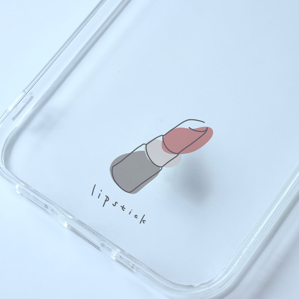 リップ　lipstick/mplant　スマホケース　iPhoneケース　クリアケース　ソフトケース　シンプル 1枚目の画像