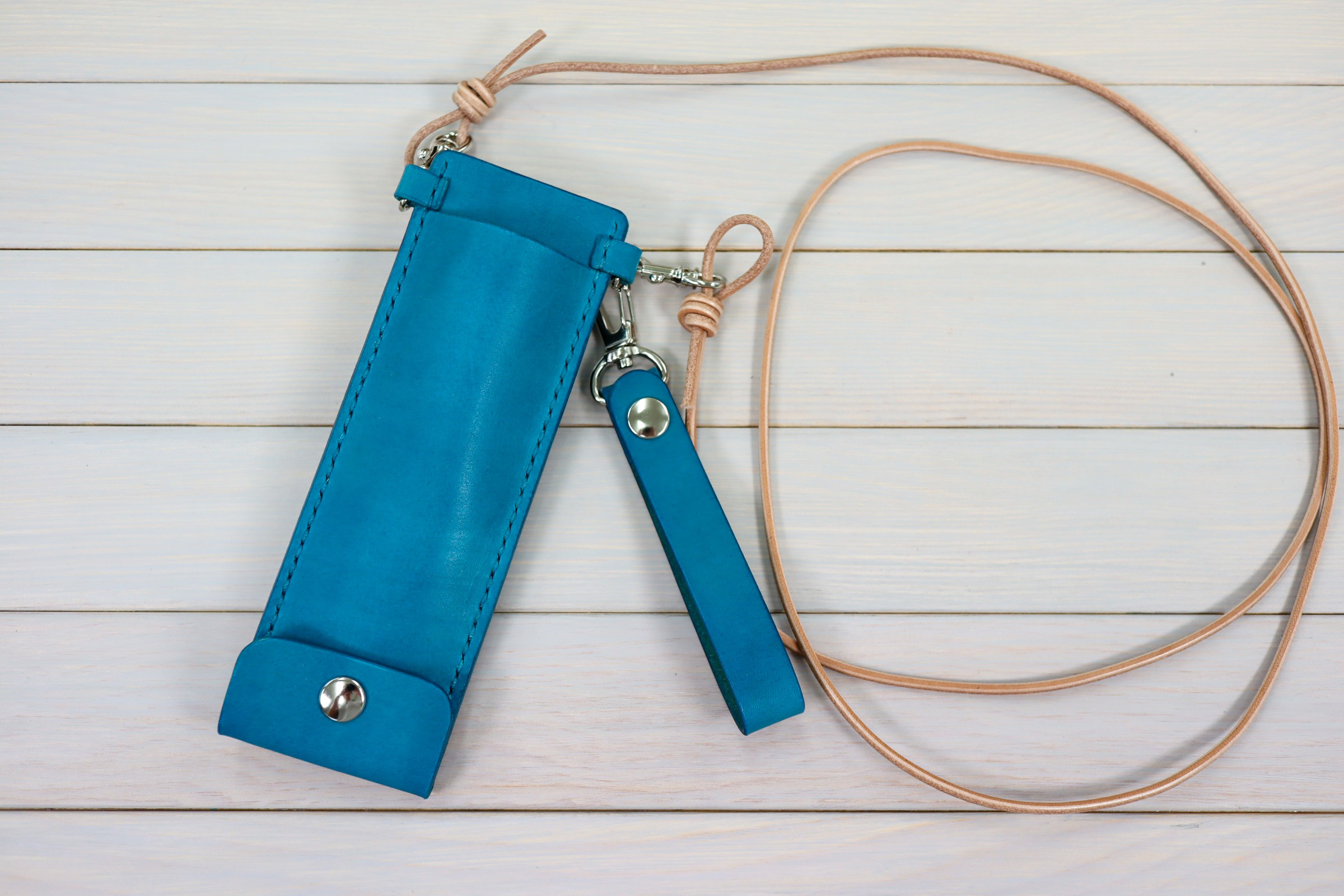 ２丁差しシザーケース（セルリアンブルー）