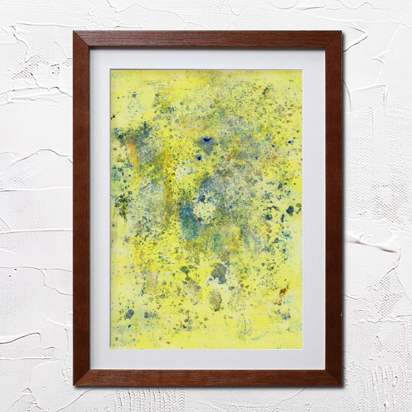 アクリル画 緑と黄色の作品 アクリル画 緑と黄色の作品