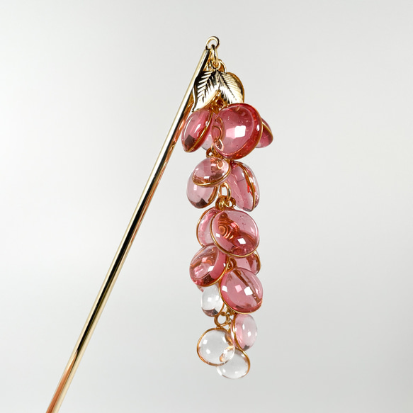 ꫛᥱꪝ藤の花かんざし(pink) 2枚目の画像