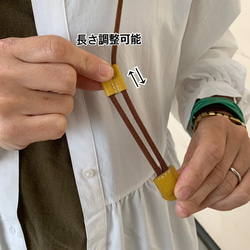 シンプルな本革スマホポシェット　スマホショルダー 15枚目の画像