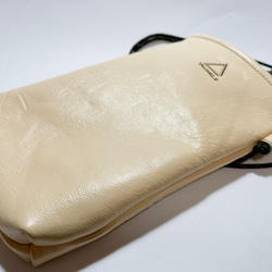 ベージュレザーサコッシュ Beige Leather Sacoche （scc-02） 3枚目の画像