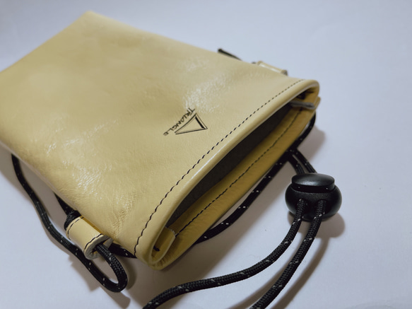 ベージュレザーサコッシュ Beige Leather Sacoche （scc-02） 6枚目の画像