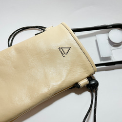 ベージュレザーサコッシュ Beige Leather Sacoche （scc-02） 5枚目の画像