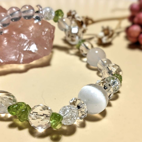 繋がり強化のエネルギー❣️希少石　シャンパントパーズ　グラデーション　ブレスレット SWAROVSKI（スワロフスキー） ブレスレット Imber Tennis