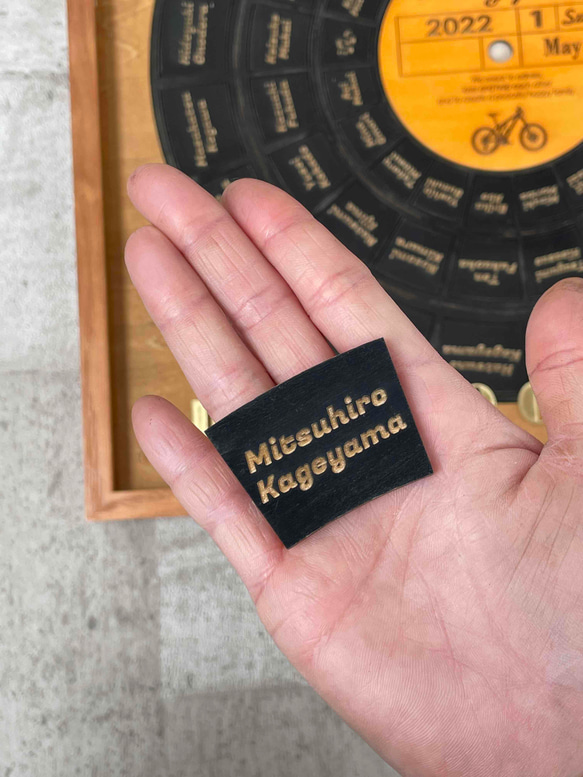 ジャンクなレコードデザインの結婚証明書 ボードサイズは40㎝×40㎝